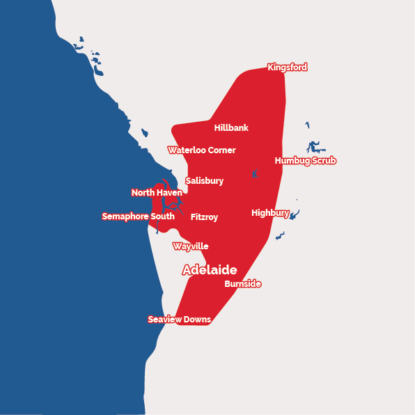 Adelaide North & Central mud map