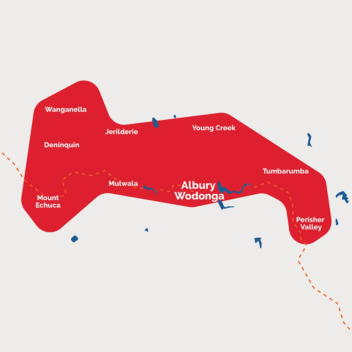 Albury Wodonga Mud Map
