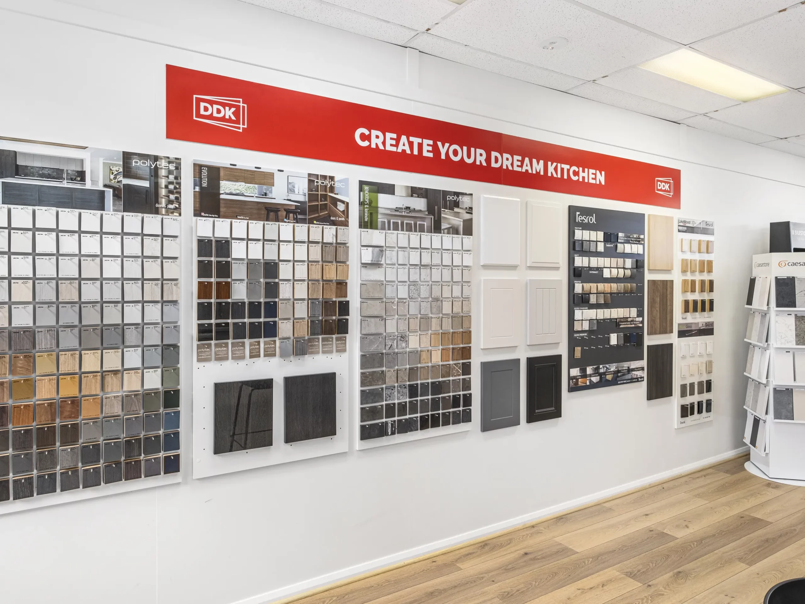 DDK Sydney North West, Penrith and Blue Mountains Showroom - Display Wall